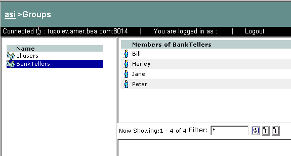 Group Representation in the Administration Console