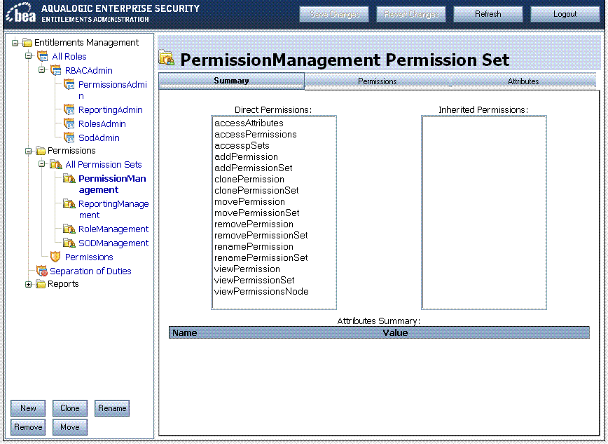 Permission Sets Summary Page