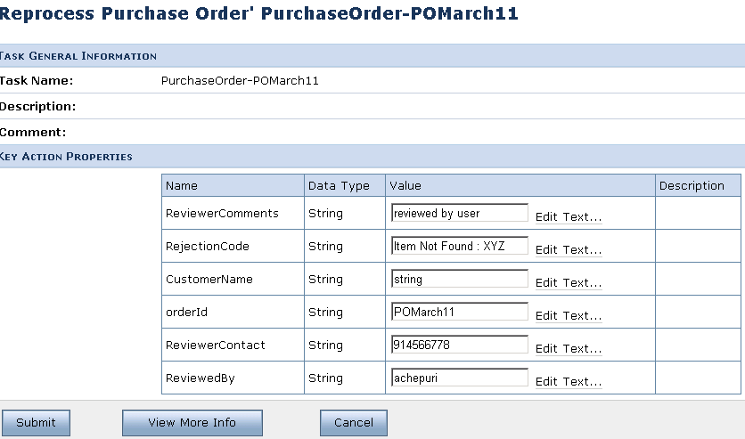 Reprocessing Purchase Order