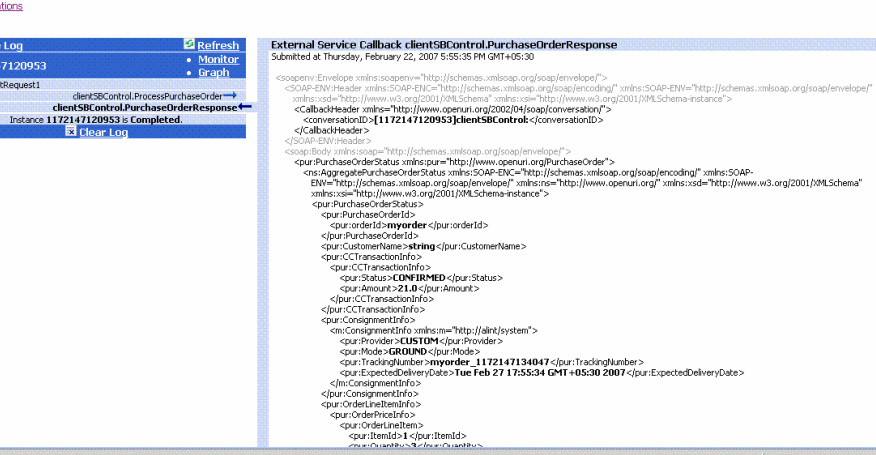 Purchase Order Callback