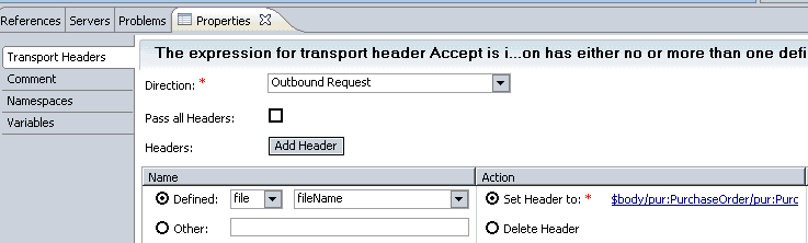 Properties of Transport Header