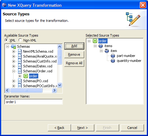 New XQuery Transformation Wizard