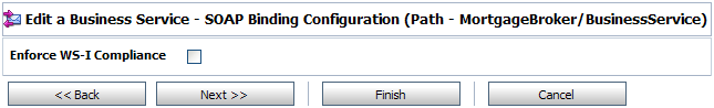 SOAP Binding Configuration of Business Service