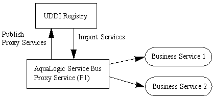 Proxy Service Communication with a UDDI Registry