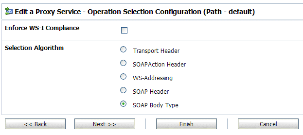 Enforce WS-I Compliance Checkbox