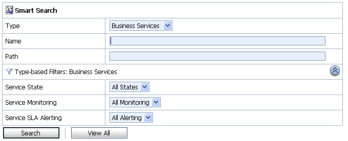 Type Based Filters: Business Services