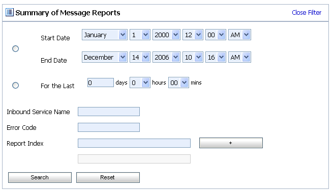 Summary of Messages Search