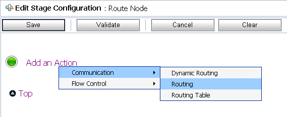 RouteNode1 Communication Routing Action