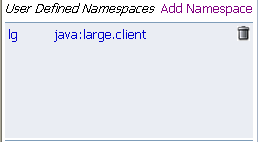 User Defined Namespace