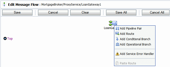 Configure Message Flow for LoanGateway1 Proxy Service