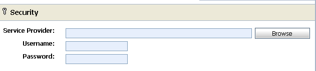 Security Panel in Test Console