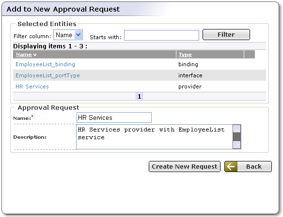 Add Items to New Approval Request