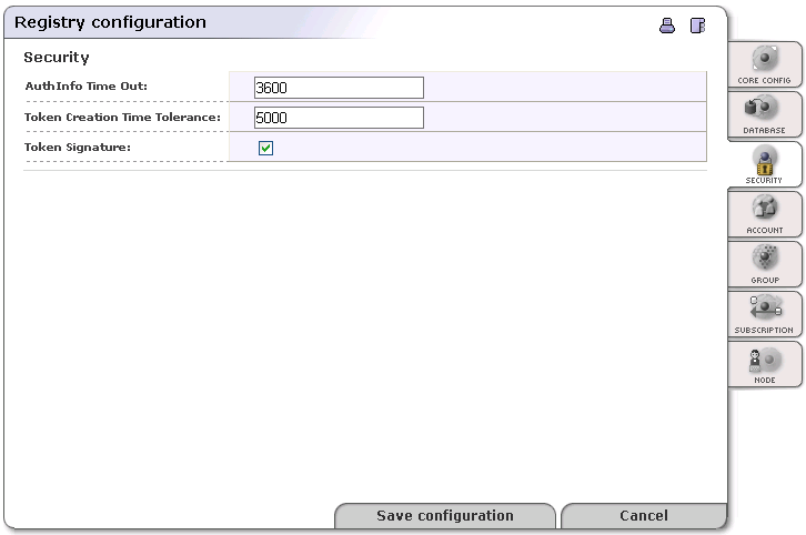 Registry Configuration - Security