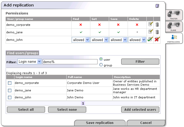 Add Replication Permissions