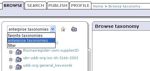 Browse Menu Tab