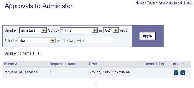 View Requests to Administer