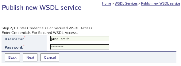 Entering HTTP Basic credentials