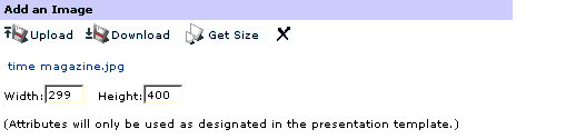 Image property type field as it appears in Content Item Editor