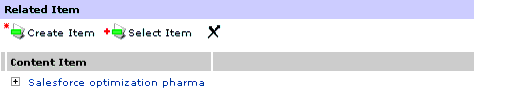 Item property type field as it appears in Content Item Editor