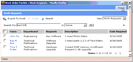 Data Submission Portlet: Report