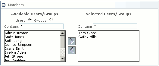 User/Group Chooser