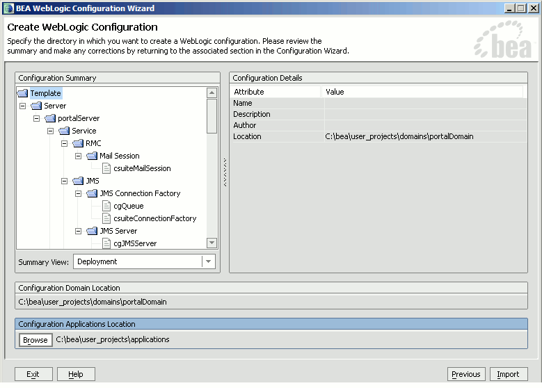 WebLogic Configuration