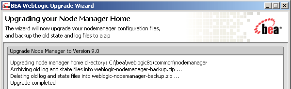 WebLogic Upgrade Wizard - Node Manager Upgrade