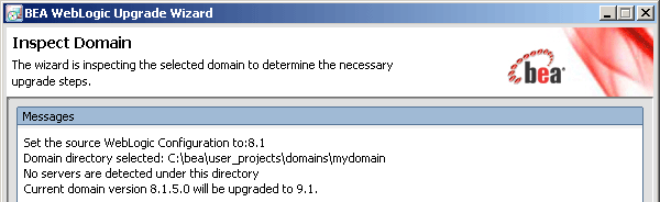 Domain Upgrade - Inspect Domain
