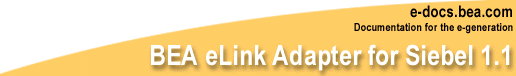BEA eLink Adapter for Siebel 1.1