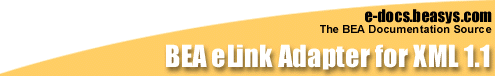 BEA eLink Adapter for XML 1.1