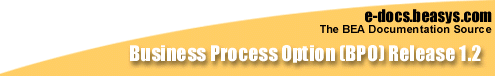 BEA Business Process Option (BPO) Release 1.2