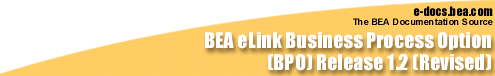 BEA BEA eLink Business Process Option (BPO) Release 1.2