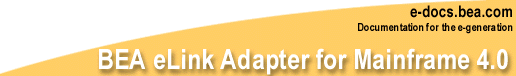 BEA eLink Adapter for Mainframe 4.0