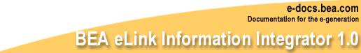 BEA eLink Information Integrator Release 1.0