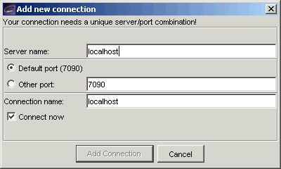 Add New Connection Dialog Box