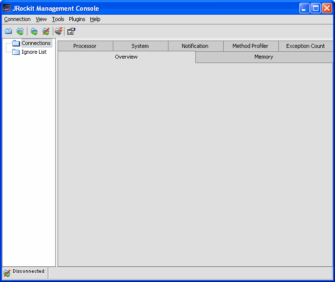  The main Management Console window.