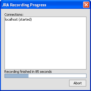 JRA Recording Progress Box