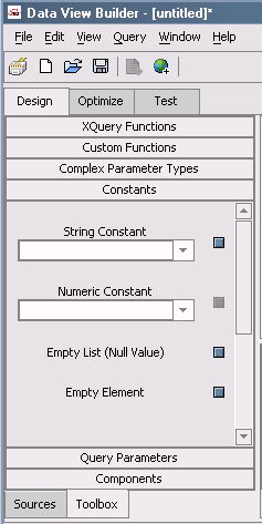 Toolbox Constants Panel