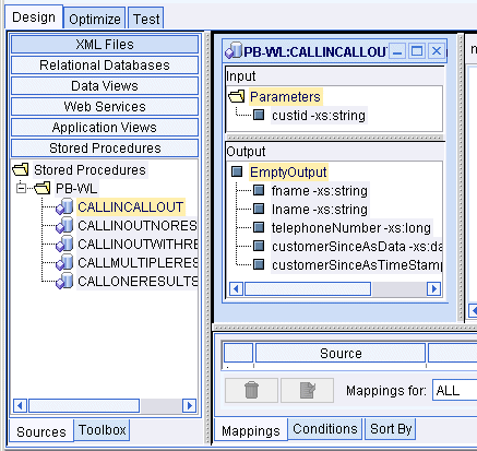 Drag and Drop Input Elements into the Elements of the Stored Procedure