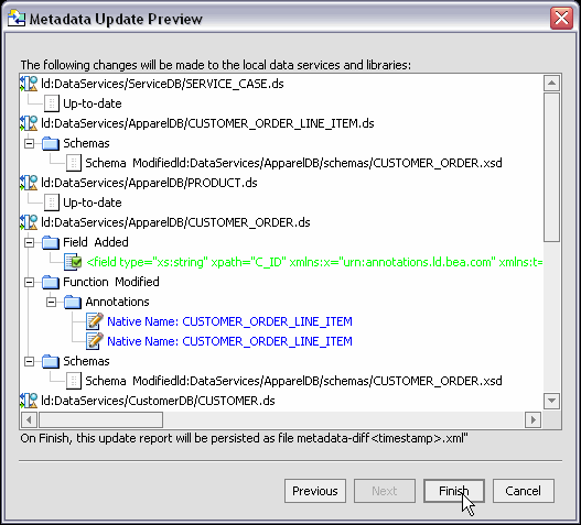 Sample Update Preview Report