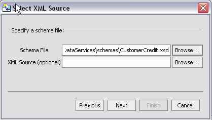 Specify an XML Document Schema for XML Metadata Import