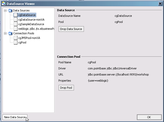 BEA WebLogic Data Source Viewer
