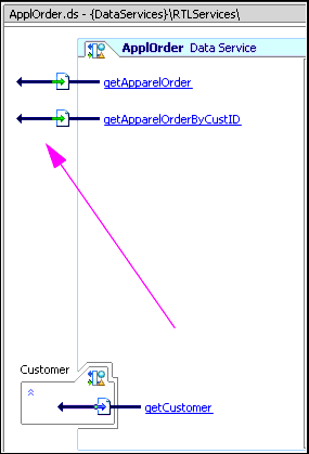 Click Arrow to the Left of a Function Name to Inspect or Set Its Caching Policy