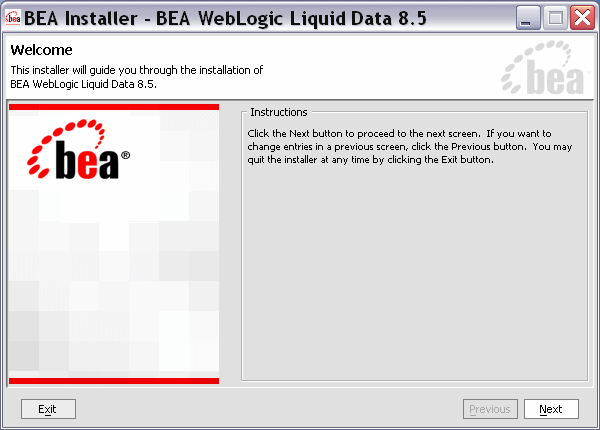 Liquid Data Installation Welcome