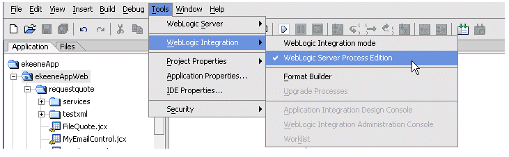 WebLogic Server Process Edition development mode