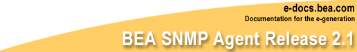 BEA SNMP Agent Release 2.1