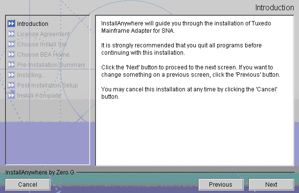 Introduction Screen