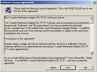 License Agreement Window