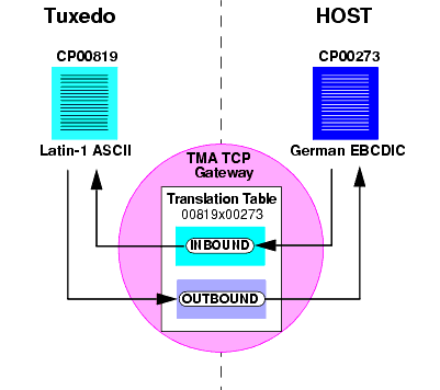 TMA TCP Code Page Translation