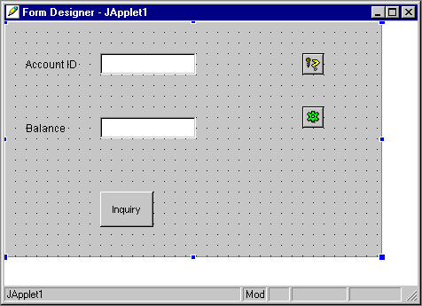 Example of JoltBeans on the Form Designer with Property Changes